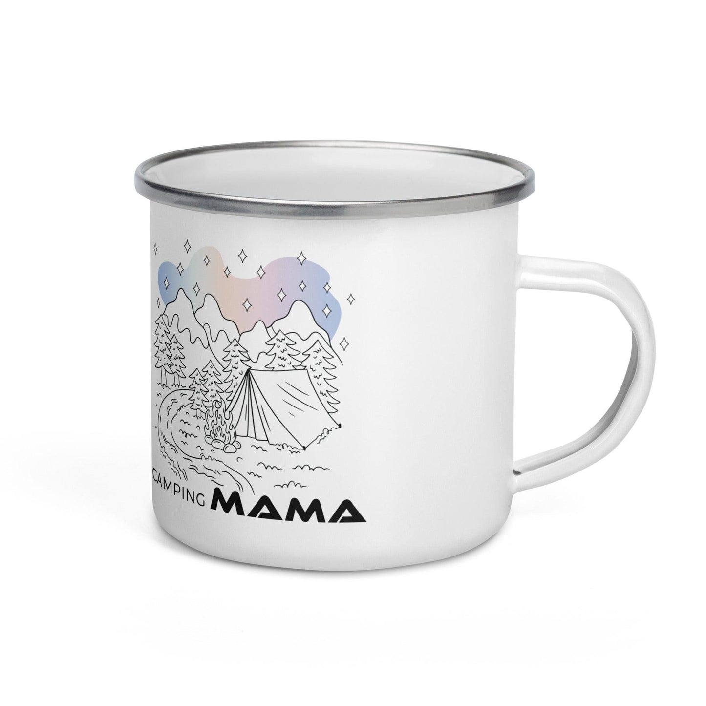 camping mama - emailletasse - moando-shop - emallietassen