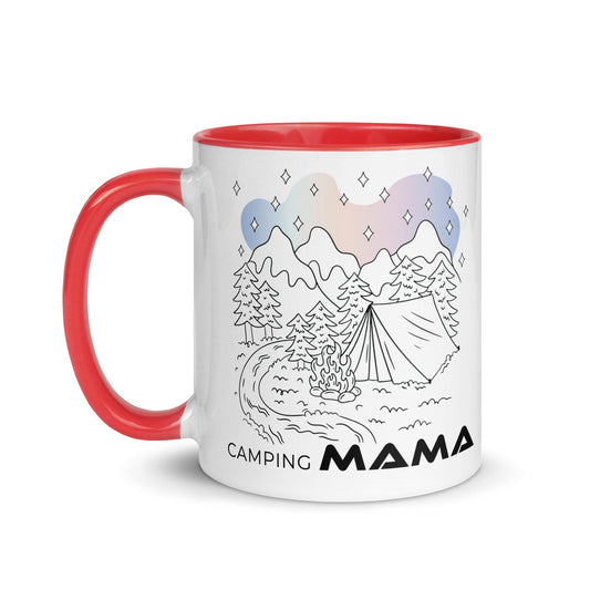 Camping Mama - Tasse mit farbiger Innenseite - MOANDO-SHOP - Tassen