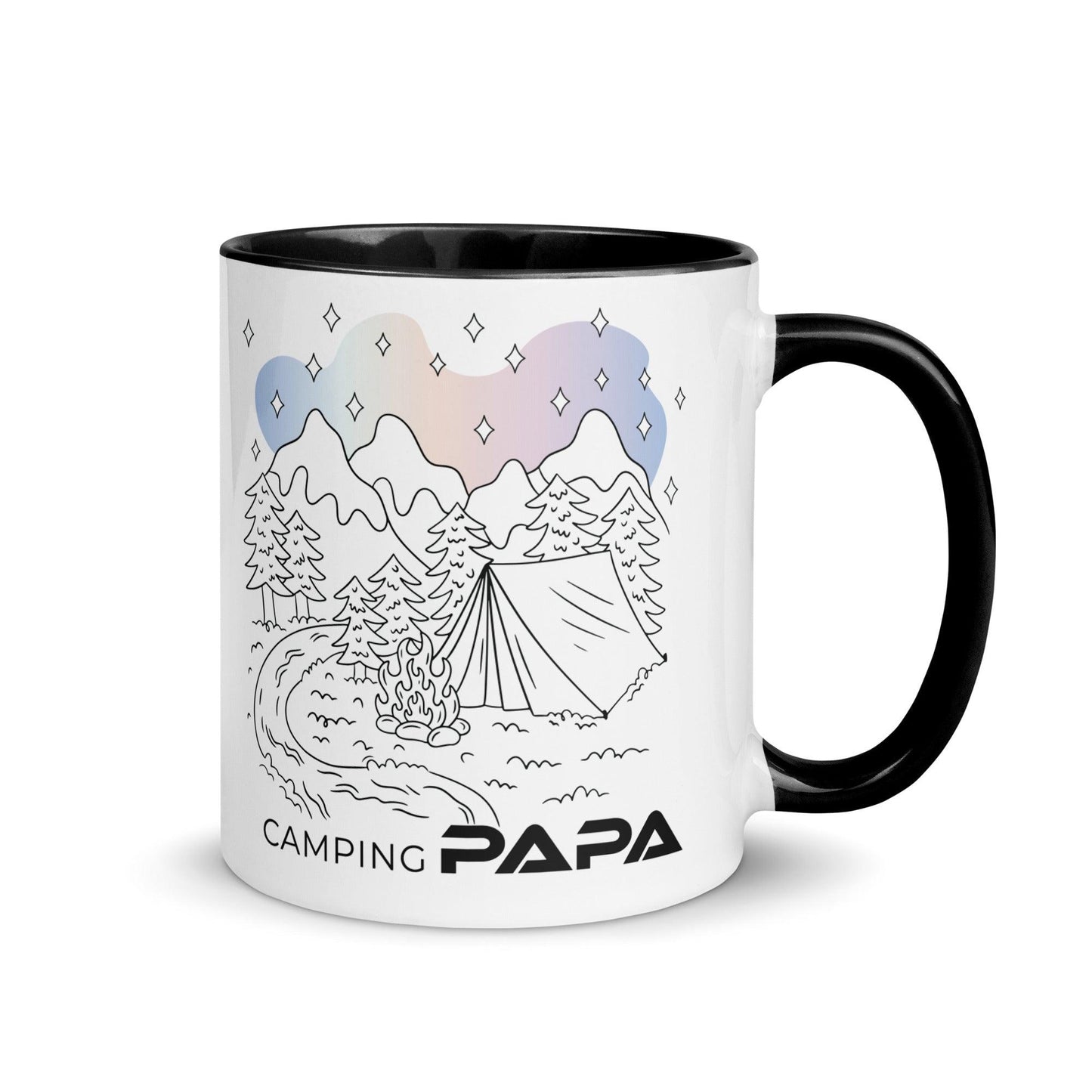 camping papa - tasse mit farbiger innenseite - moando-shop - tassen