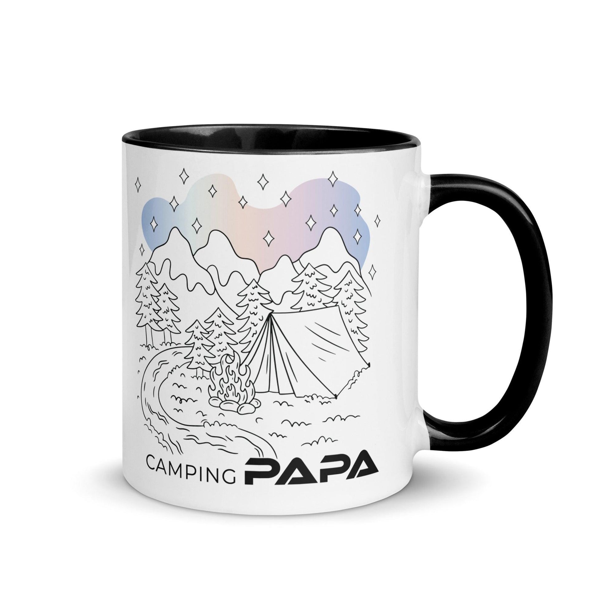 Camping Papa - Tasse mit farbiger Innenseite - MOANDO-SHOP - Tassen