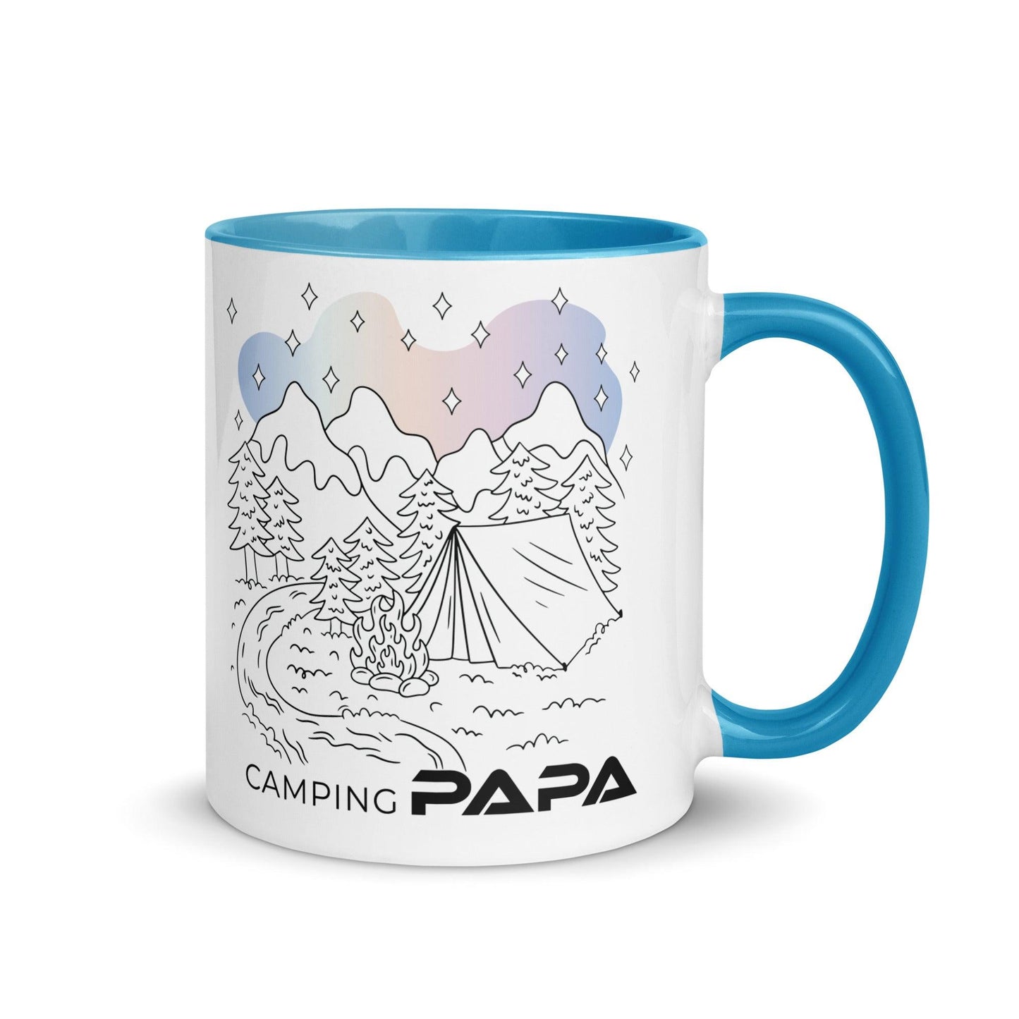 camping papa - tasse mit farbiger innenseite - moando-shop - tassen