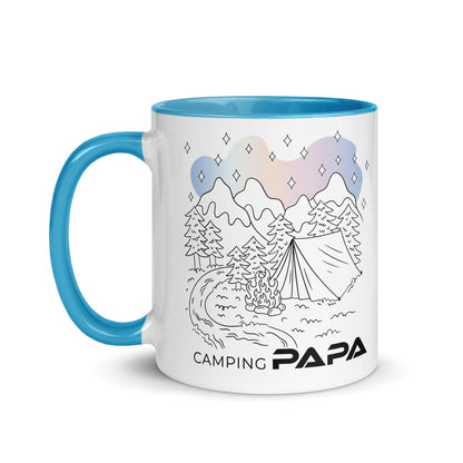 Camping Papa - Tasse mit farbiger Innenseite - MOANDO-SHOP - Tassen