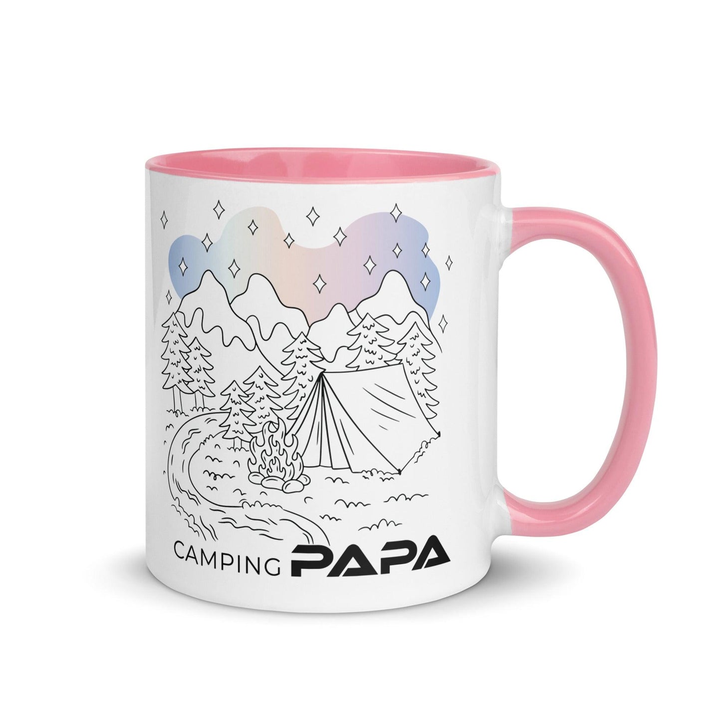 camping papa - tasse mit farbiger innenseite - moando-shop - tassen