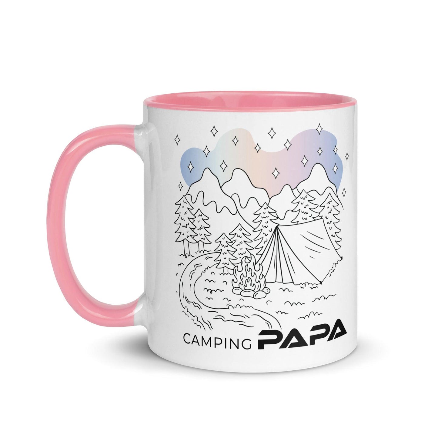 camping papa - tasse mit farbiger innenseite - moando-shop - tassen