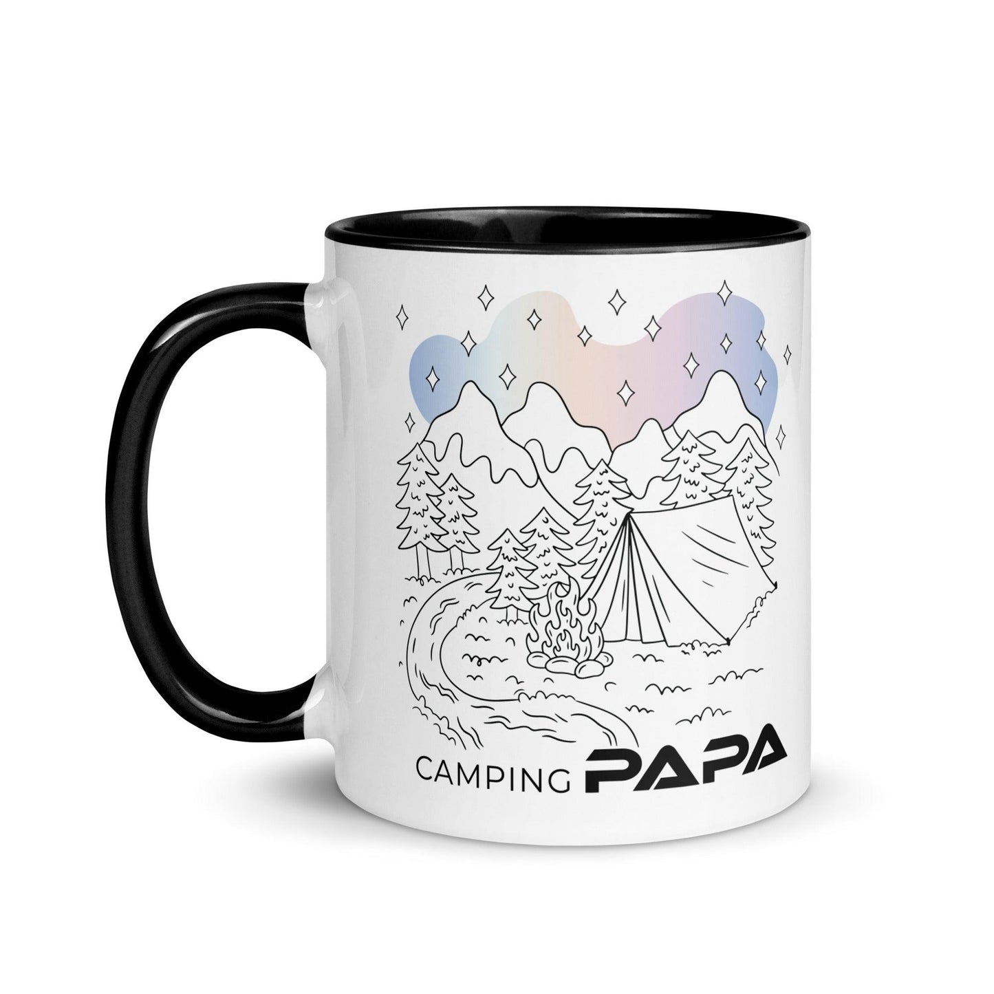 camping papa - tasse mit farbiger innenseite - moando-shop - tassen