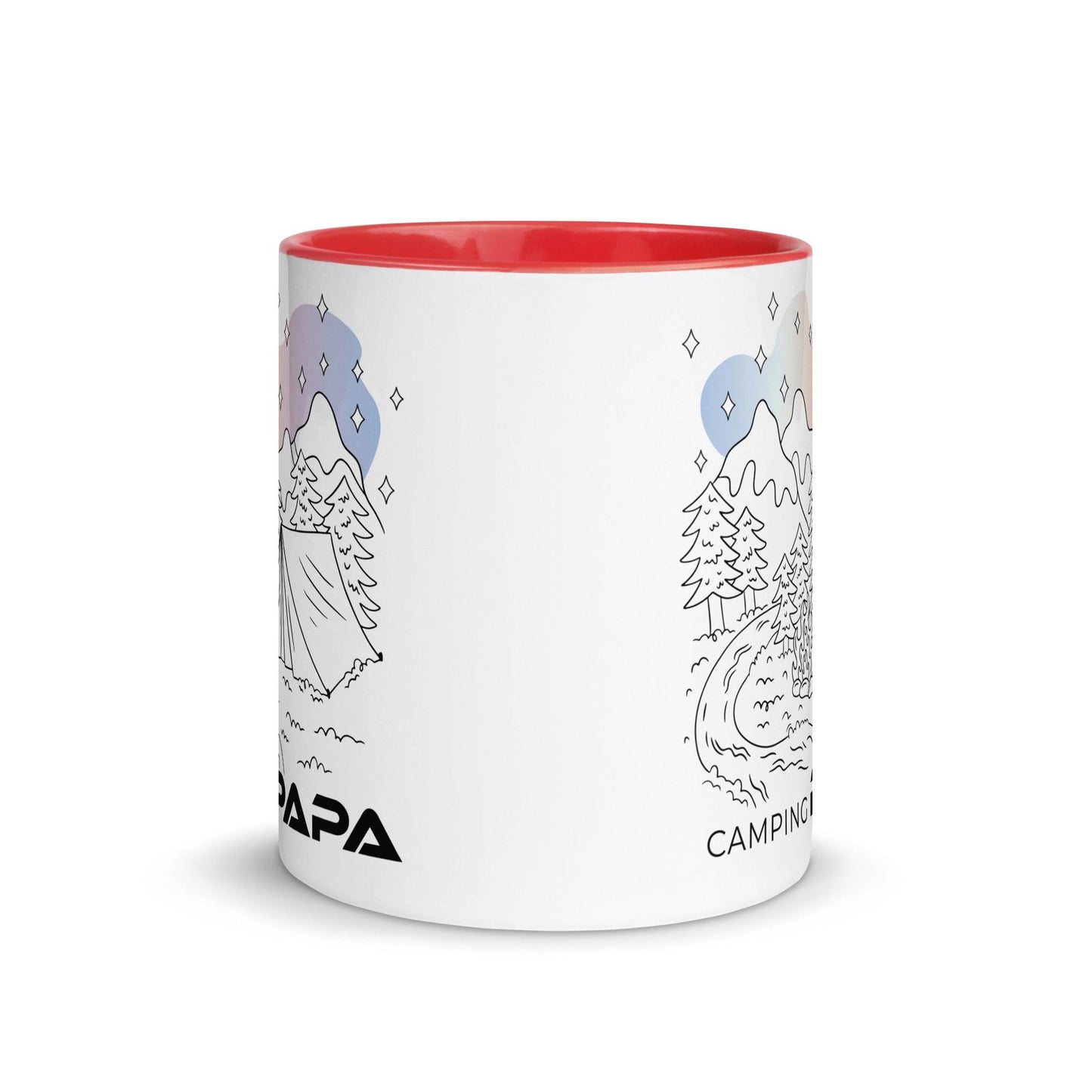 camping papa - tasse mit farbiger innenseite - moando-shop - tassen