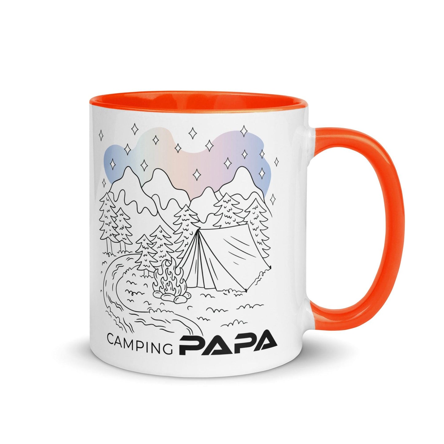 camping papa - tasse mit farbiger innenseite - moando-shop - tassen