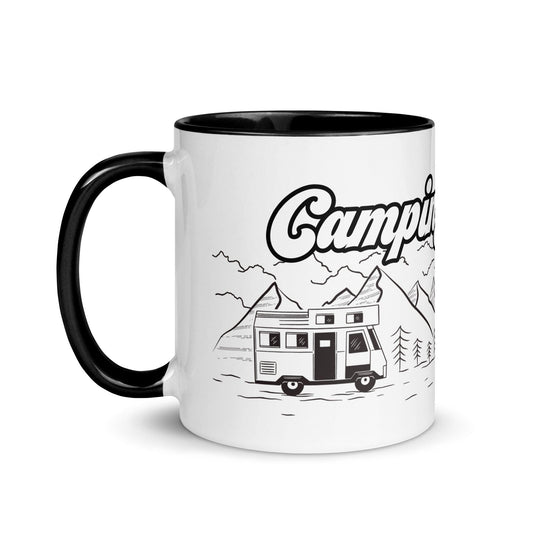 Camping is my life - Campen ist mein Leben - Tasse mit farbiger Innenseite - MOANDO-SHOP - Tassen