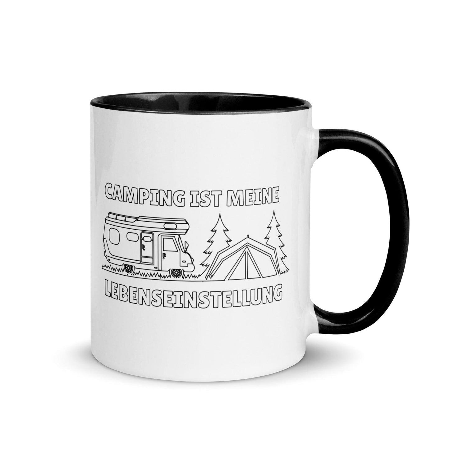 camping ist meine lebenseinstellung - tasse mit farbiger innenseite - moando-shop - tassen