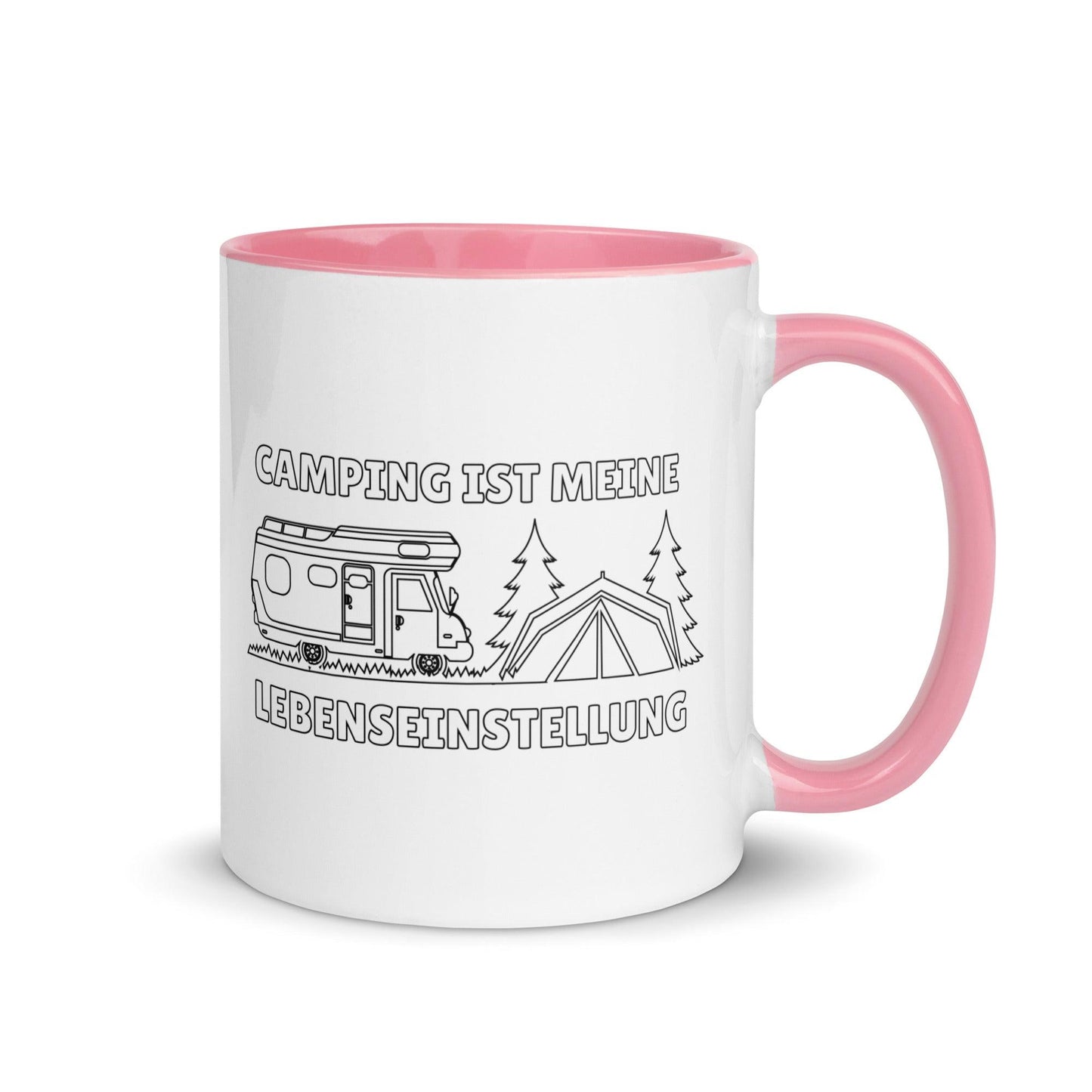 camping ist meine lebenseinstellung - tasse mit farbiger innenseite - moando-shop - tassen