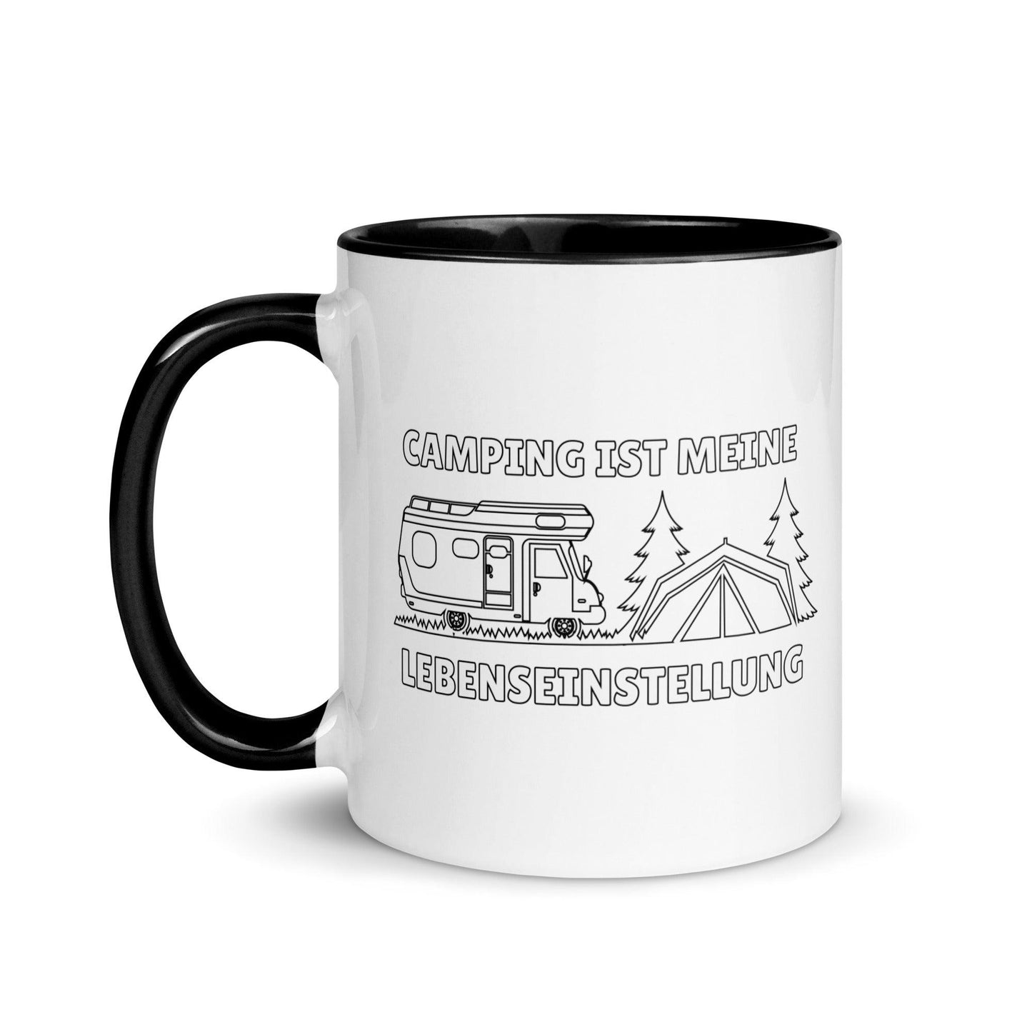 camping ist meine lebenseinstellung - tasse mit farbiger innenseite - moando-shop - tassen