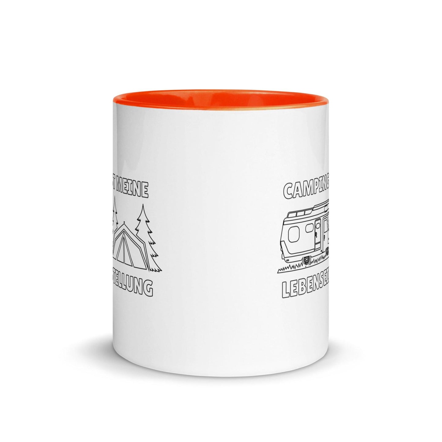 camping ist meine lebenseinstellung - tasse mit farbiger innenseite - moando-shop - tassen