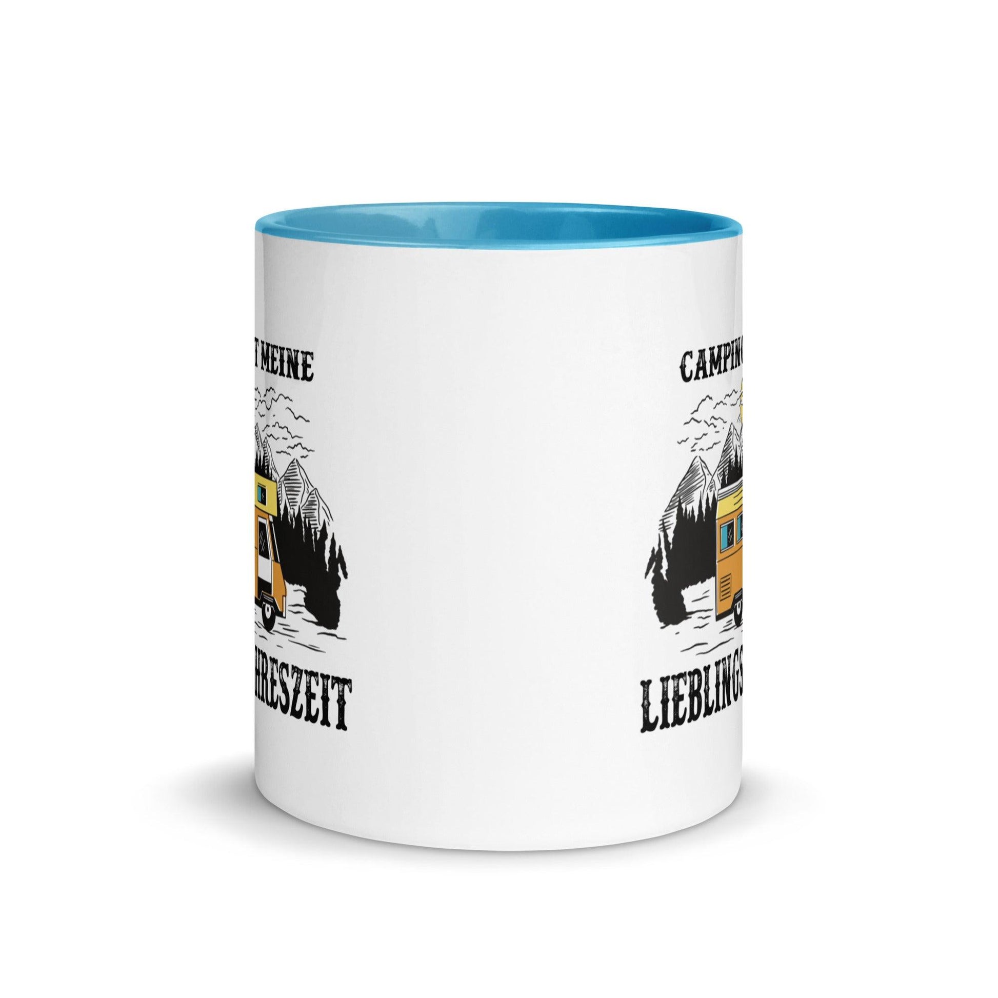 Camping ist meine Lieblingsjahreszeit - Tasse mit farbiger Innenseite - MOANDO-SHOP - Tassen