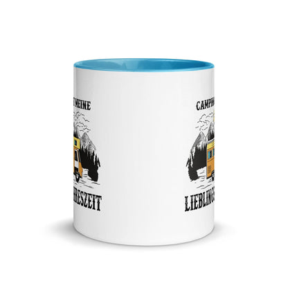 Camping ist meine Lieblingsjahreszeit - Tasse mit farbiger Innenseite - MOANDO-SHOP - Tassen