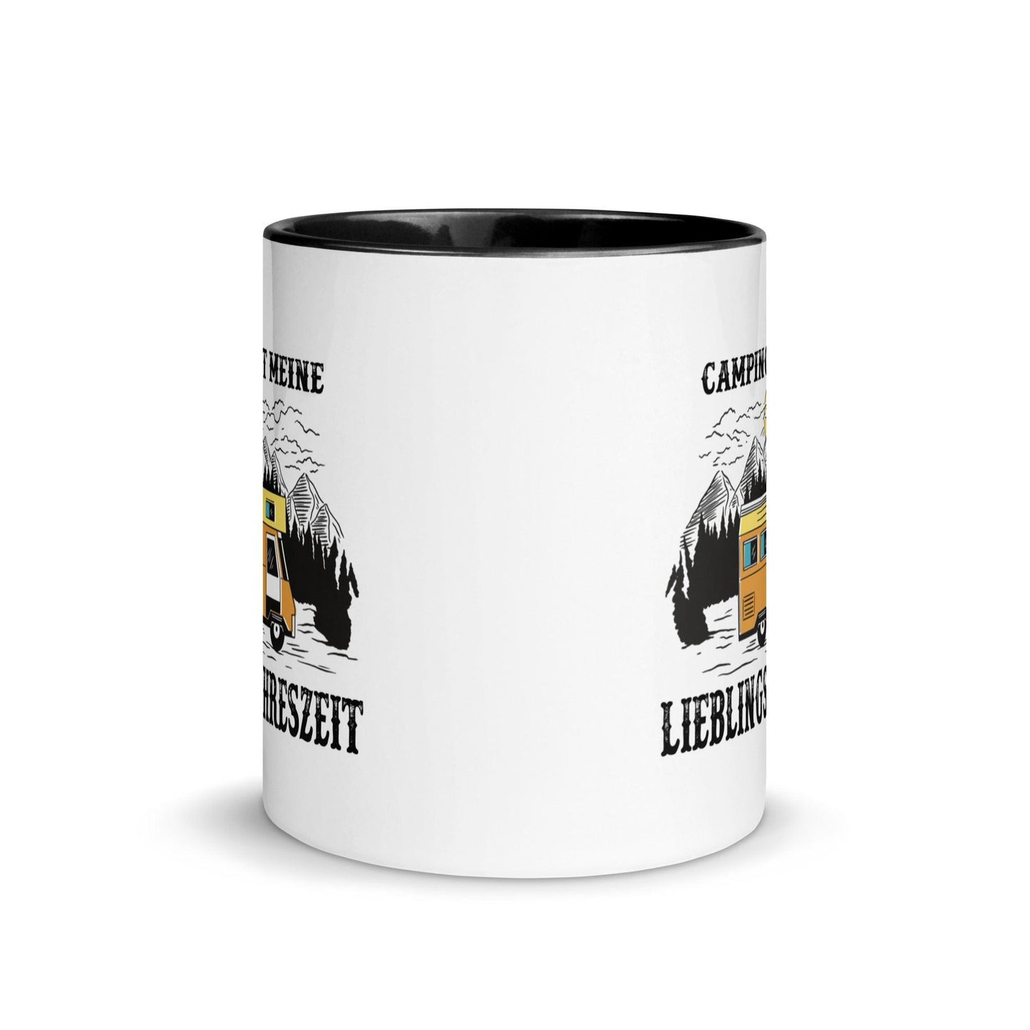 camping ist meine lieblingsjahreszeit - tasse mit farbiger innenseite - moando-shop - tassen