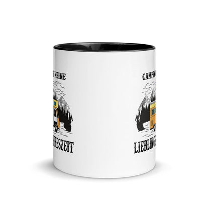 Camping ist meine Lieblingsjahreszeit - Tasse mit farbiger Innenseite - MOANDO-SHOP - Tassen