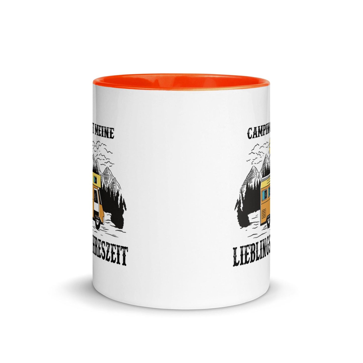 camping ist meine lieblingsjahreszeit - tasse mit farbiger innenseite - moando-shop - tassen