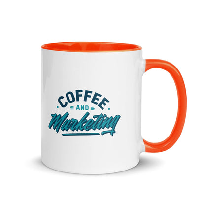 Coffee and Marketing - Tasse mit farbiger Innenseite - MOANDO-SHOP - Tassen