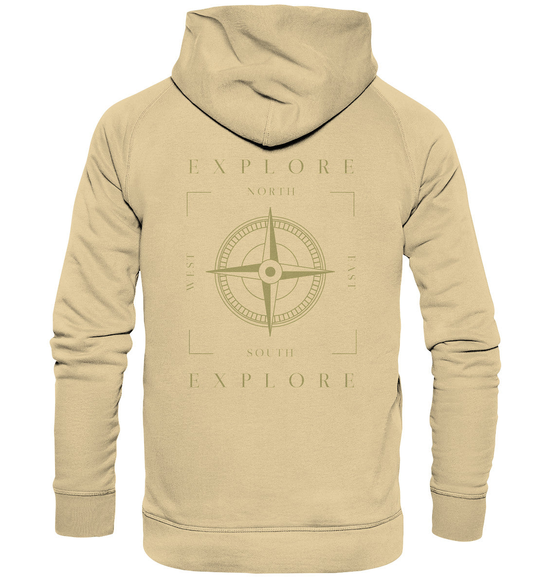 erkunde die welt - kompass - wandern - camping - basic unisex hoodie - moando-shop - hoodies