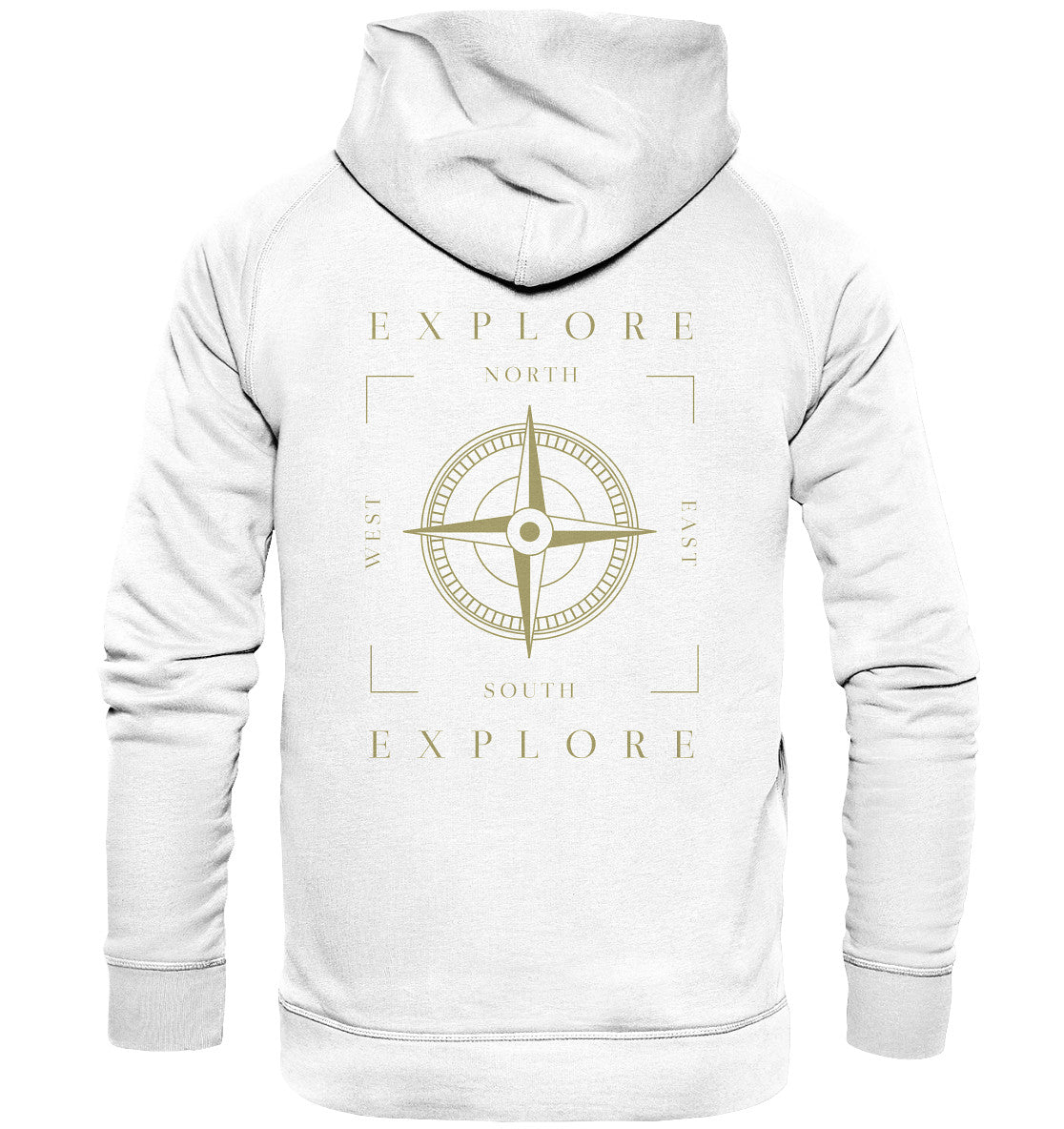 erkunde die welt - kompass - wandern - camping - basic unisex hoodie - moando-shop - hoodies