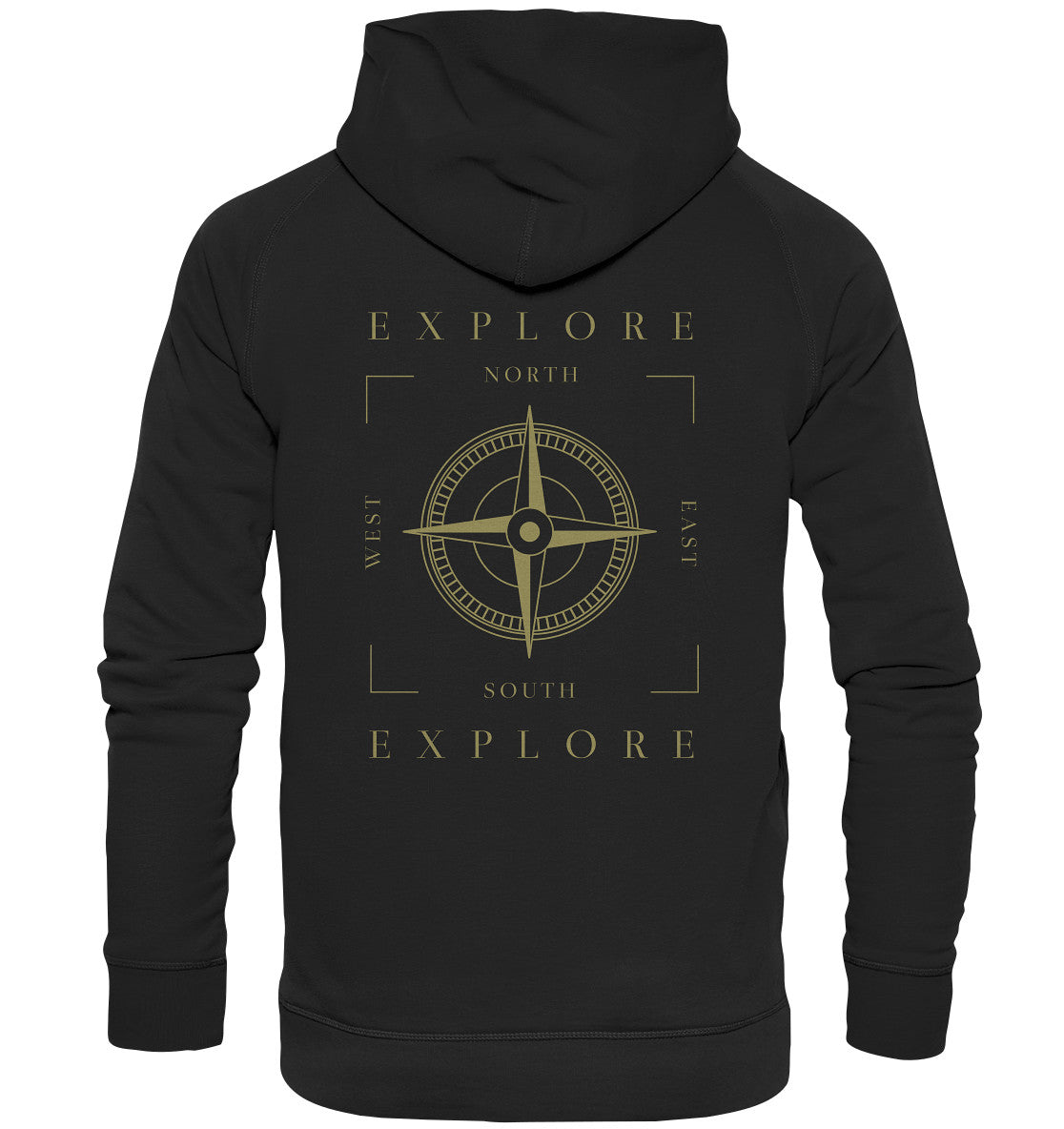 erkunde die welt - kompass - wandern - camping - basic unisex hoodie - moando-shop - hoodies