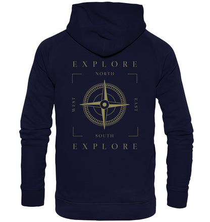 Erkunde die Welt - Kompass - wandern - camping - Basic Unisex Hoodie - MOANDO-SHOP - Hoodies