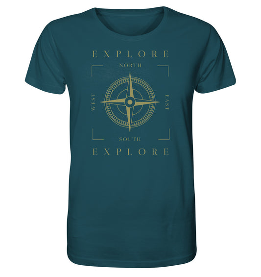 Erkunde die Welt - Kompass - wandern - camping - Organic Shirt - MOANDO-SHOP - Unisex-Shirts