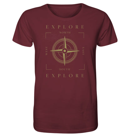 Erkunde die Welt - Kompass - wandern - camping - Organic Shirt - MOANDO-SHOP - Unisex-Shirts