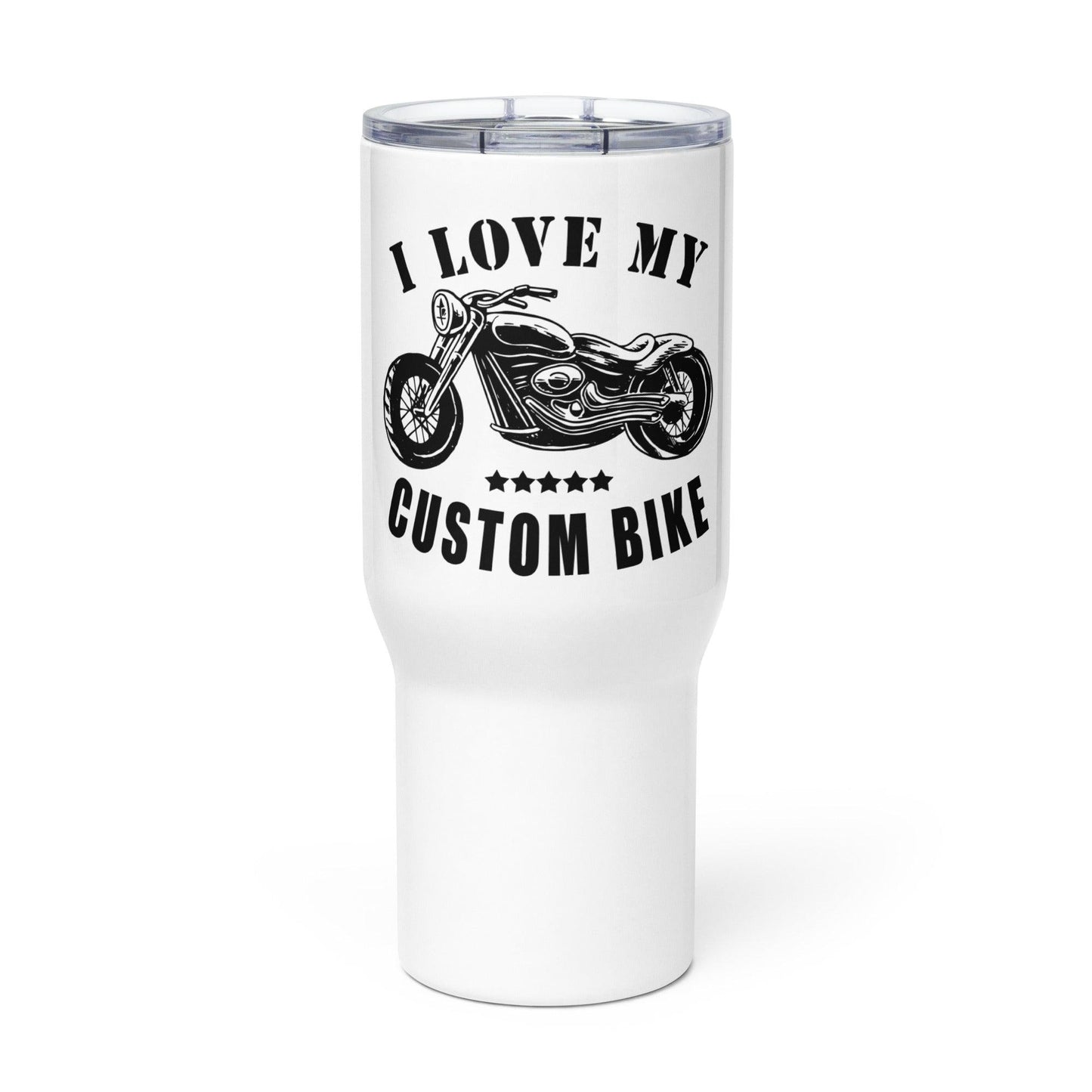 i love my custom bike - ich liebe mein custom-bike - reisebecher mit griff - moando-shop - reisebecher