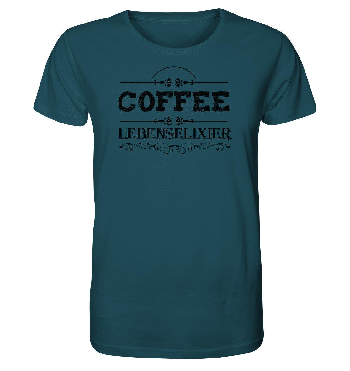 kaffee lebenselixier coffee - organic shirt 1 - moando-shop - unisex-shirts