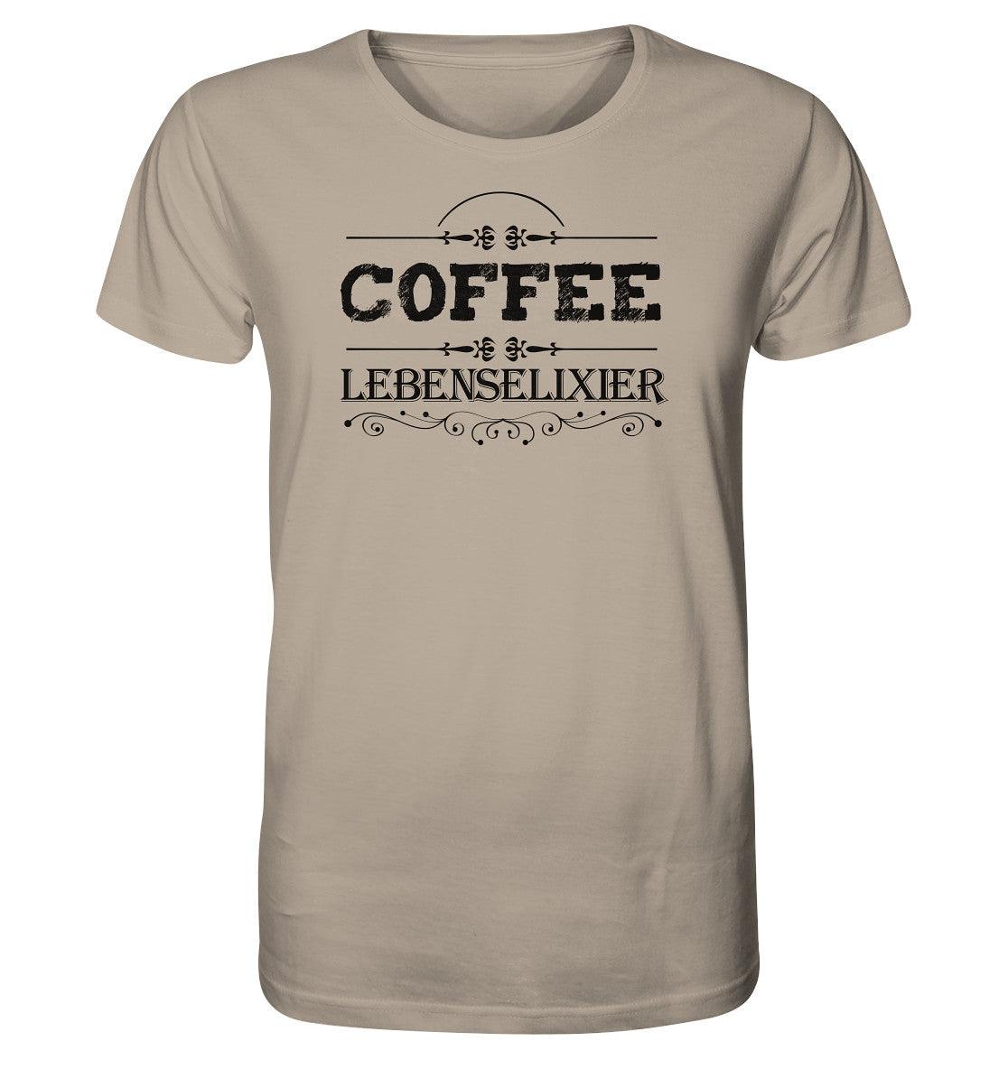 kaffee lebenselixier coffee - organic shirt 1 - moando-shop - unisex-shirts