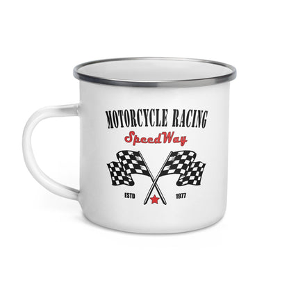 Motorcycle Racing - Motorradrennen - Emailletasse - MOANDO-SHOP - Emallietassen