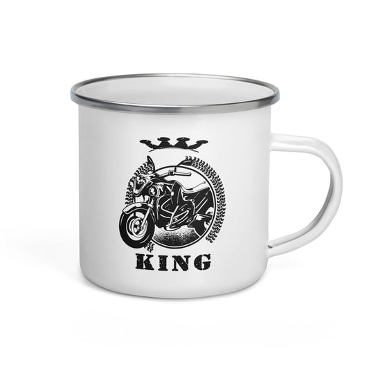 Motorrad KING - Sei Stolz Auf Dich Und Dein Bike - Emailletasse - MOANDO-SHOP - Emallietassen