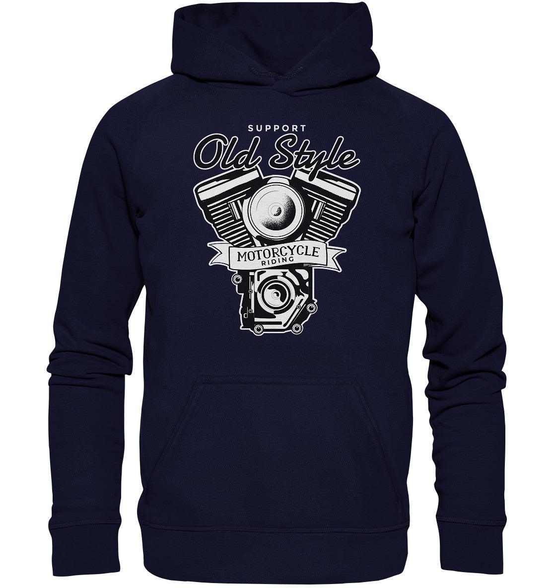 old style motocycle riding - bike - motorrad - basic unisex hoodie - moando-shop - hoodies