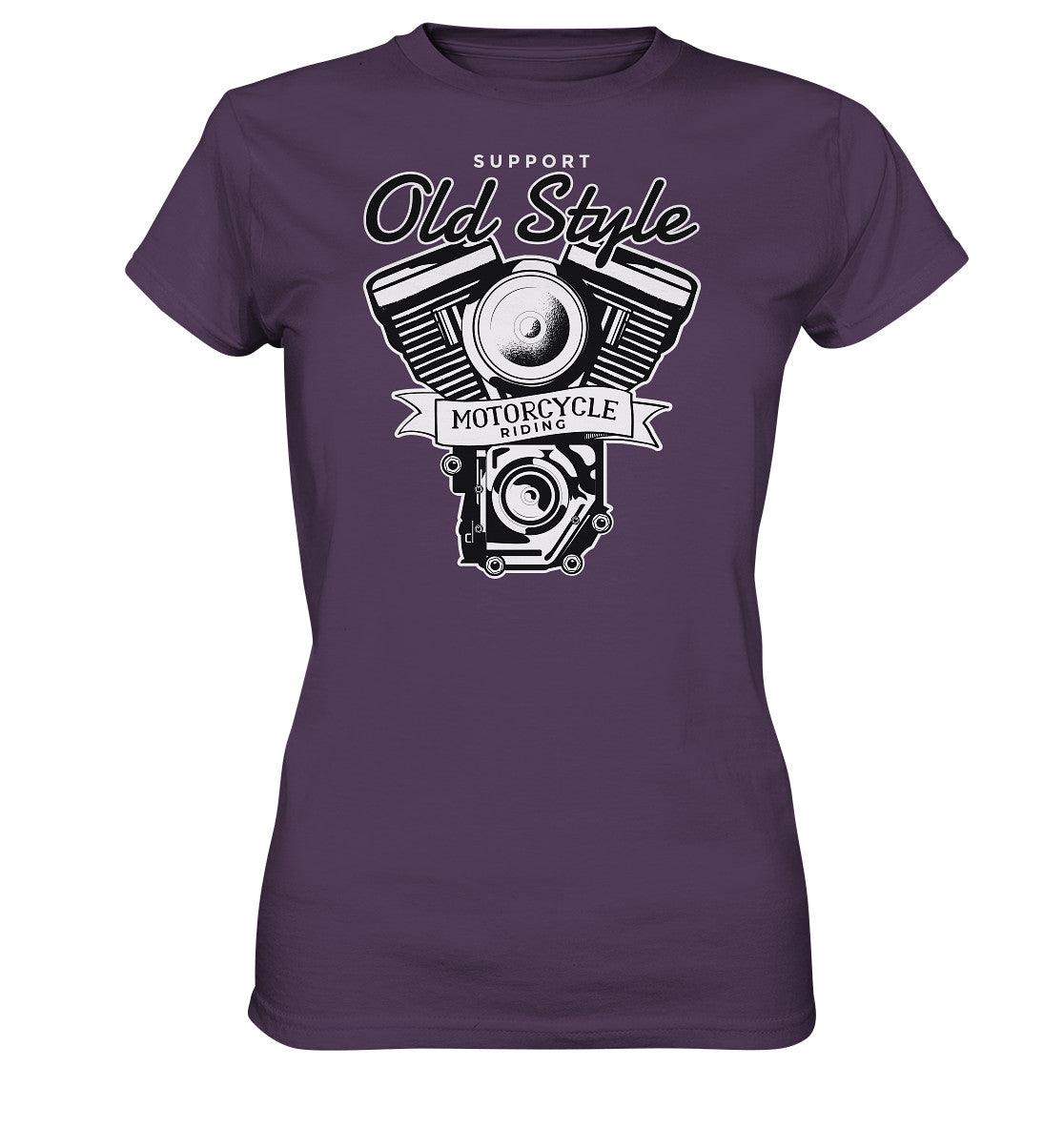 old style motocycle riding - bike - motorrad - ladies premium shirt - moando-shop - lady-shirts