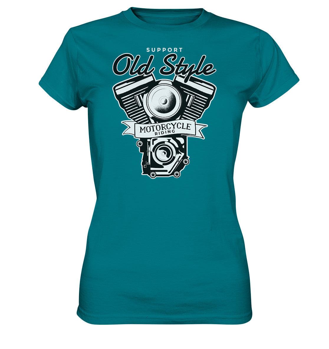 old style motocycle riding - bike - motorrad - ladies premium shirt - moando-shop - lady-shirts