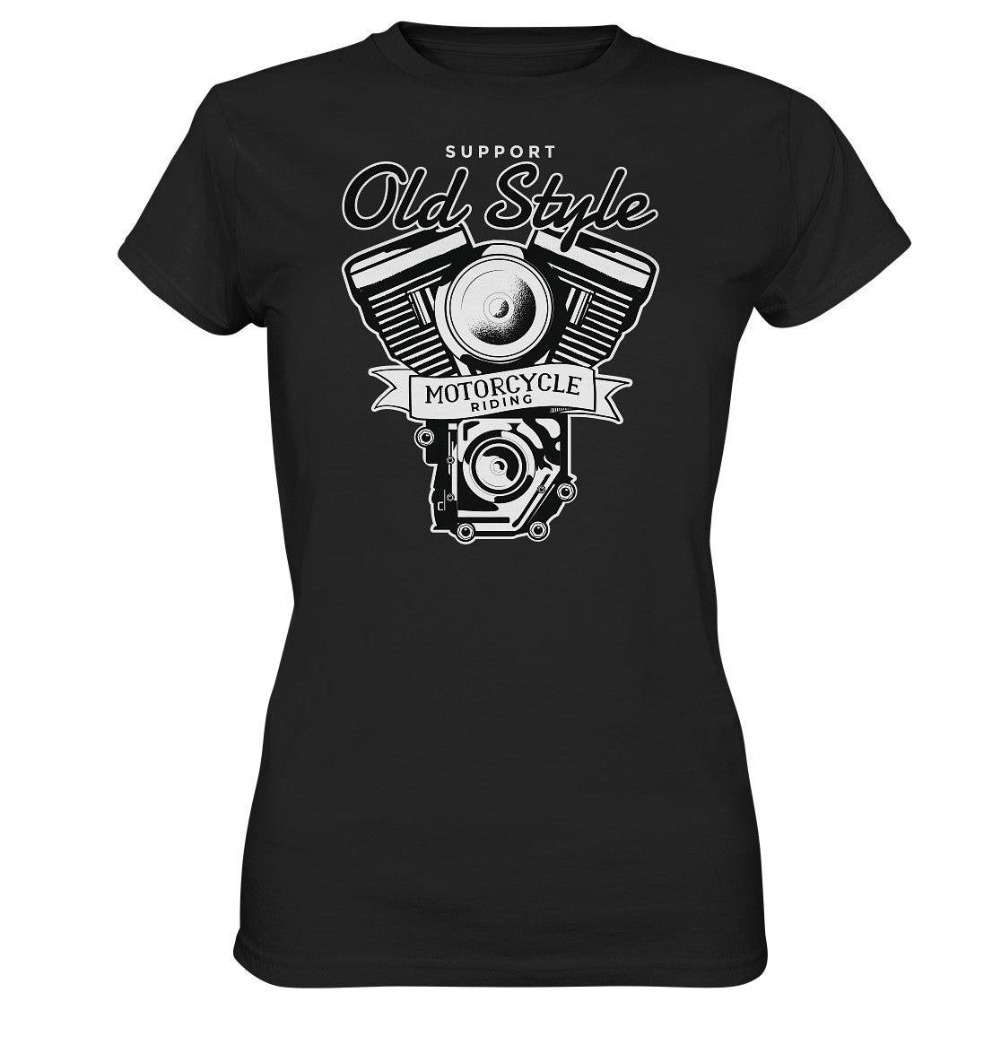 old style motocycle riding - bike - motorrad - ladies premium shirt - moando-shop - lady-shirts