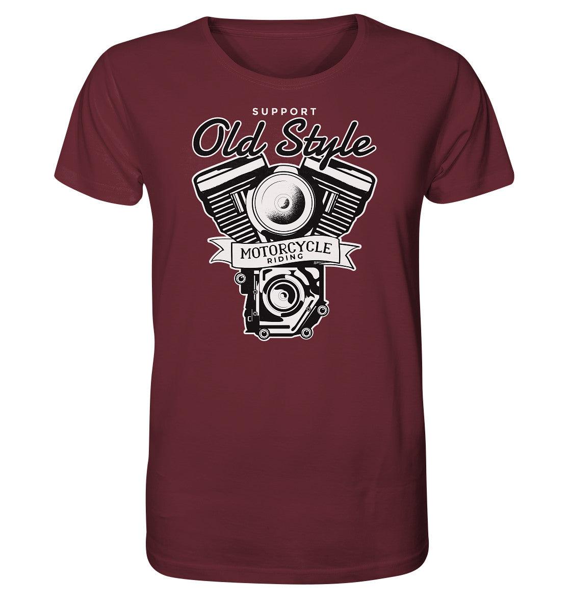 old style motocycle riding - bike - motorrad - organic shirt - moando-shop - unisex-shirts