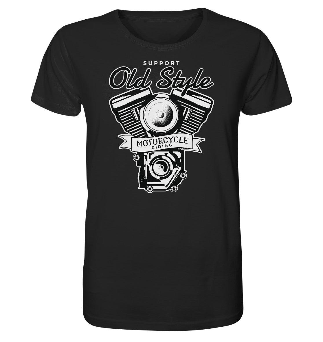 old style motocycle riding - bike - motorrad - organic shirt - moando-shop - unisex-shirts