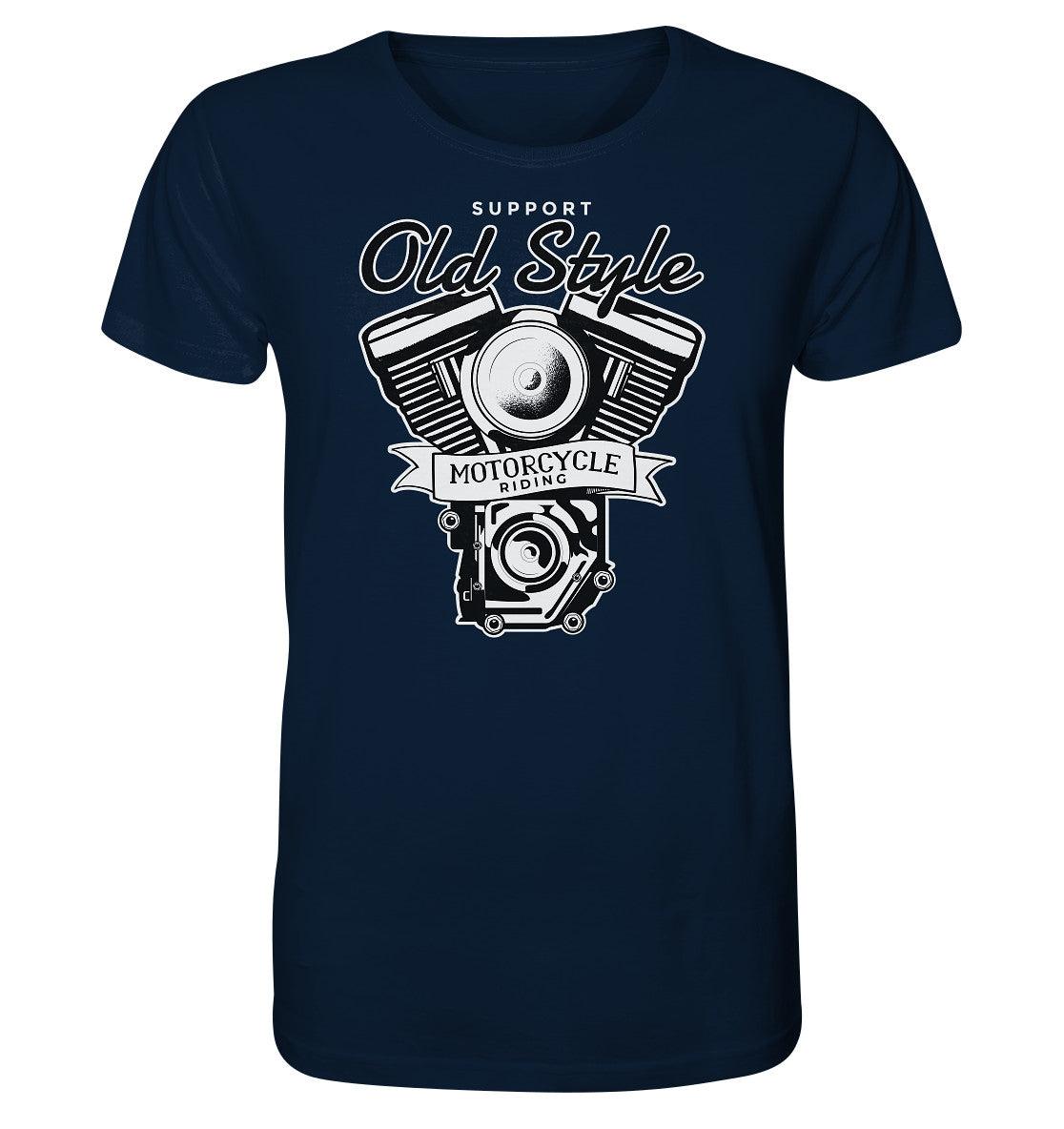 old style motocycle riding - bike - motorrad - organic shirt - moando-shop - unisex-shirts