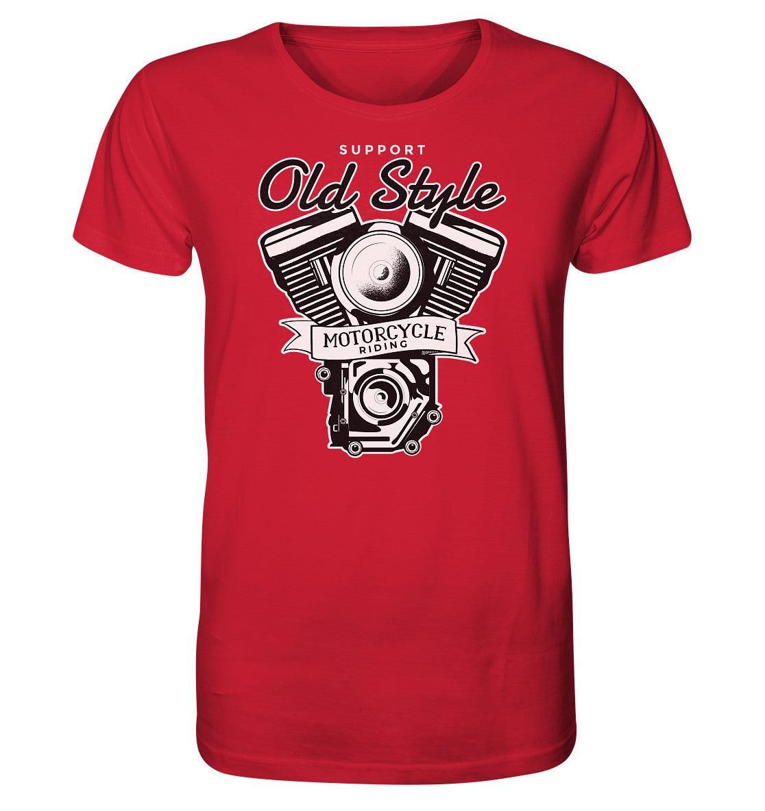 old style motocycle riding - bike - motorrad - organic shirt - moando-shop - unisex-shirts