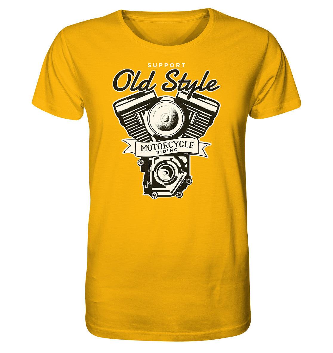 old style motocycle riding - bike - motorrad - organic shirt - moando-shop - unisex-shirts