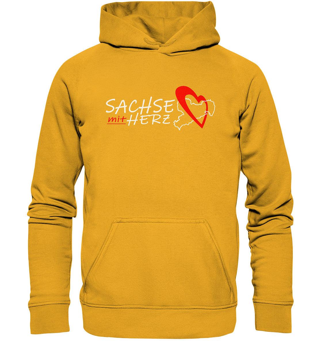 sachse mit herz - sachsen - basic unisex hoodie - moando-shop - hoodies