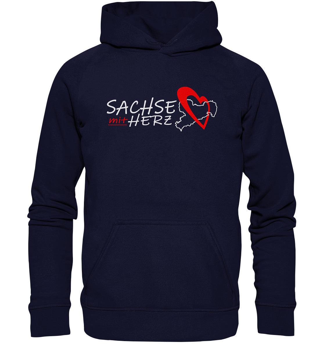 sachse mit herz - sachsen - basic unisex hoodie - moando-shop - hoodies