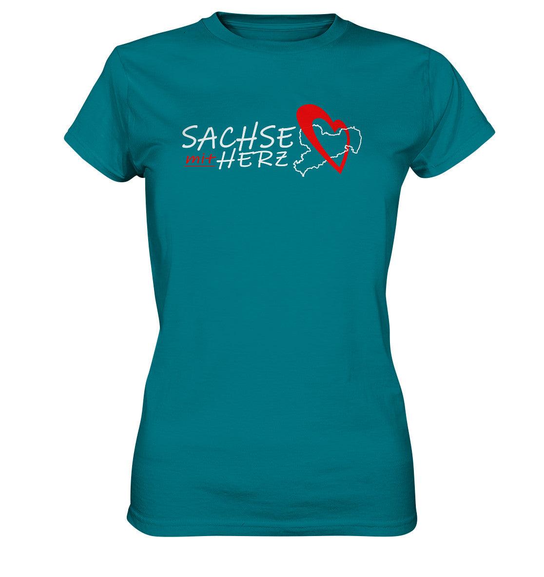 sachse mit herz - sachsen - ladies premium shirt - moando-shop - lady-shirts