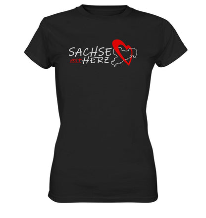 Sachse mit Herz - Sachsen - Ladies Premium Shirt - MOANDO-SHOP - Lady-Shirts