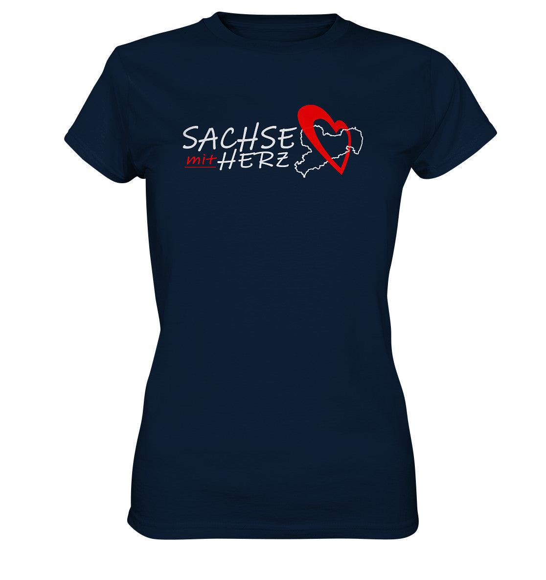 sachse mit herz - sachsen - ladies premium shirt - moando-shop - lady-shirts