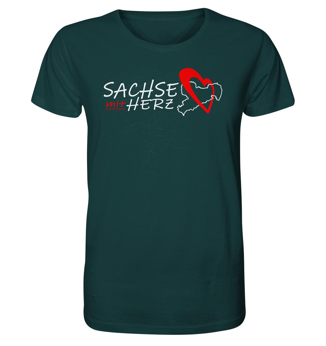 sachse mit herz - sachsen - organic shirt - moando-shop - unisex-shirts