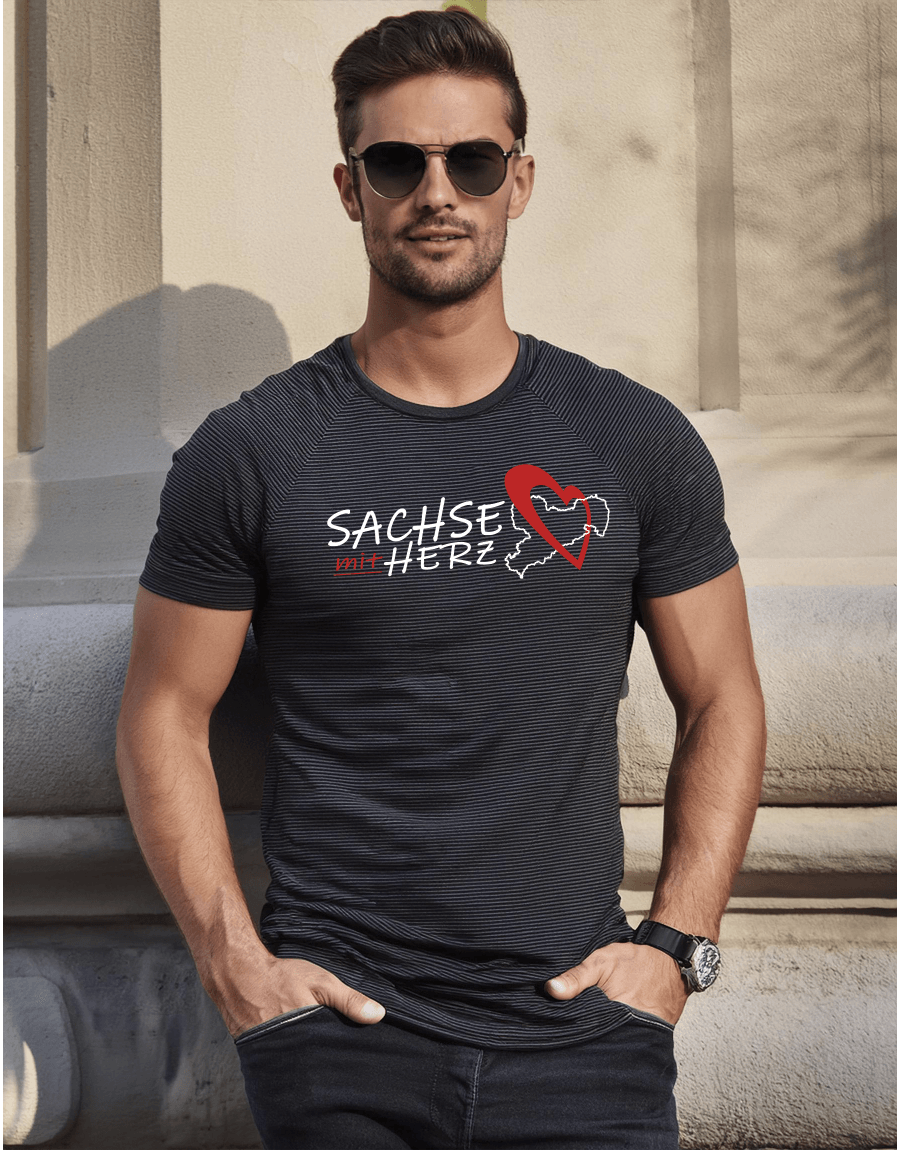 sachse mit herz - sachsen - organic shirt - moando-shop - unisex-shirts