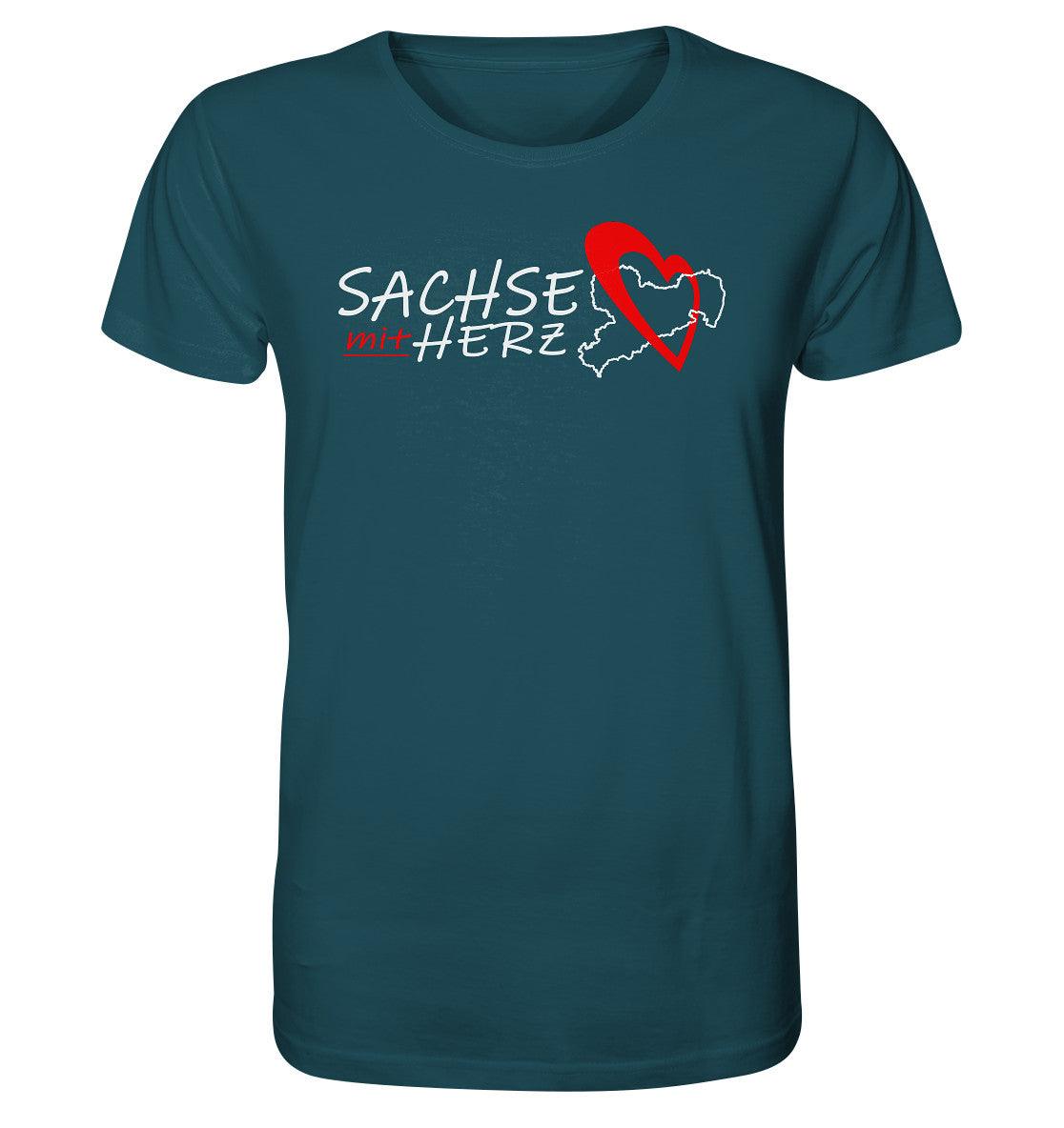 sachse mit herz - sachsen - organic shirt - moando-shop - unisex-shirts